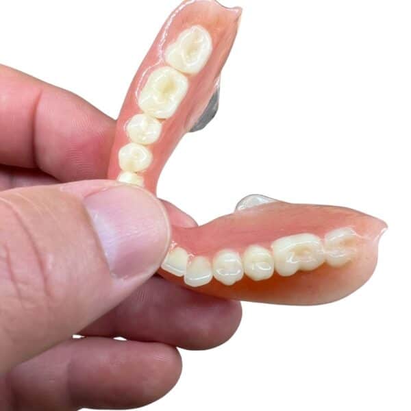Easily stabilize your lower denture.
