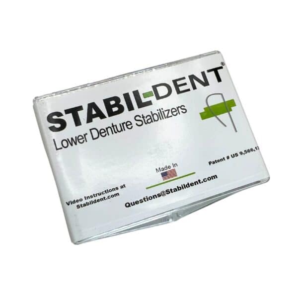 The affordable way to stabilize a lower denture.