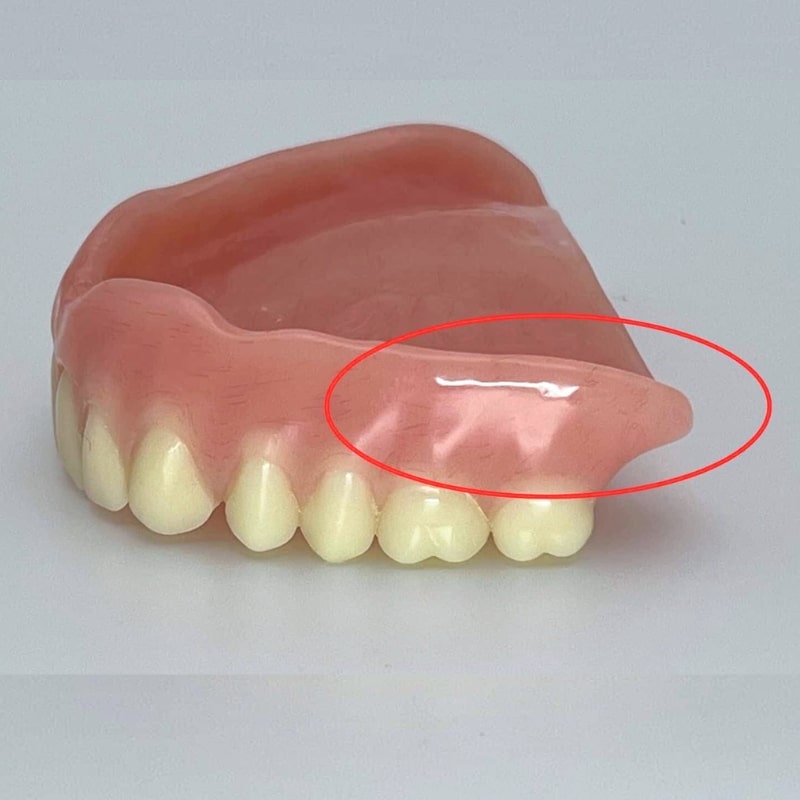no suction, sides cut wrong